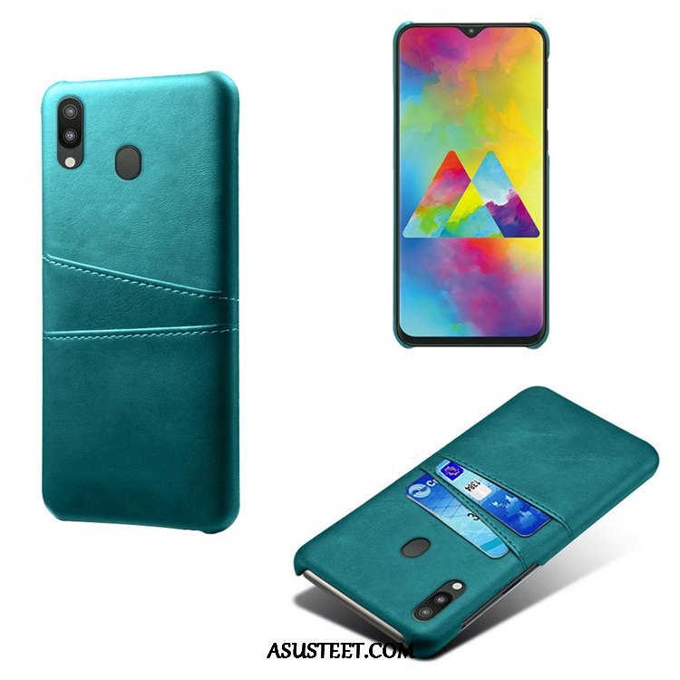 Samsung Galaxy M20 Kuoret Murtumaton Kukkakuvio Puhelimen Suojaus Nahka