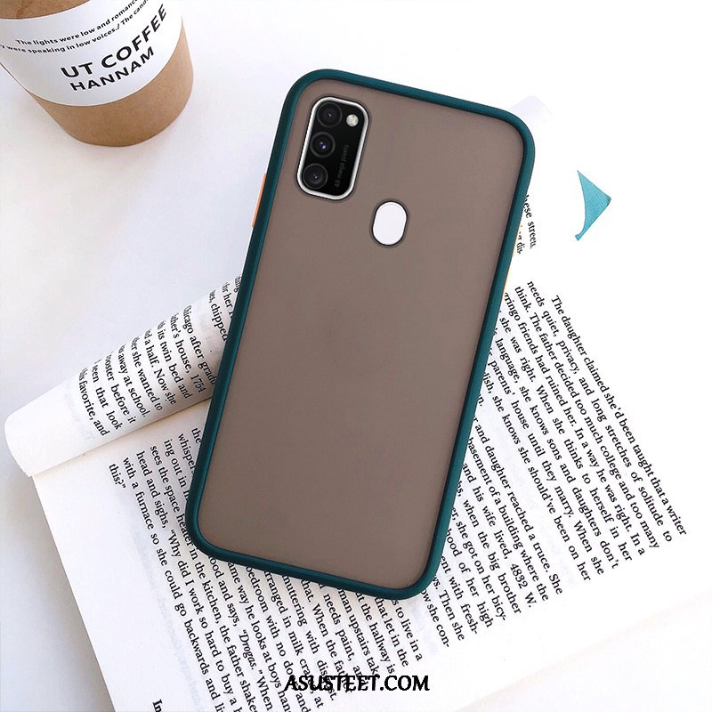 Samsung Galaxy M30s Kuoret Pesty Suede Suojaus Tähti Kova Kotelo