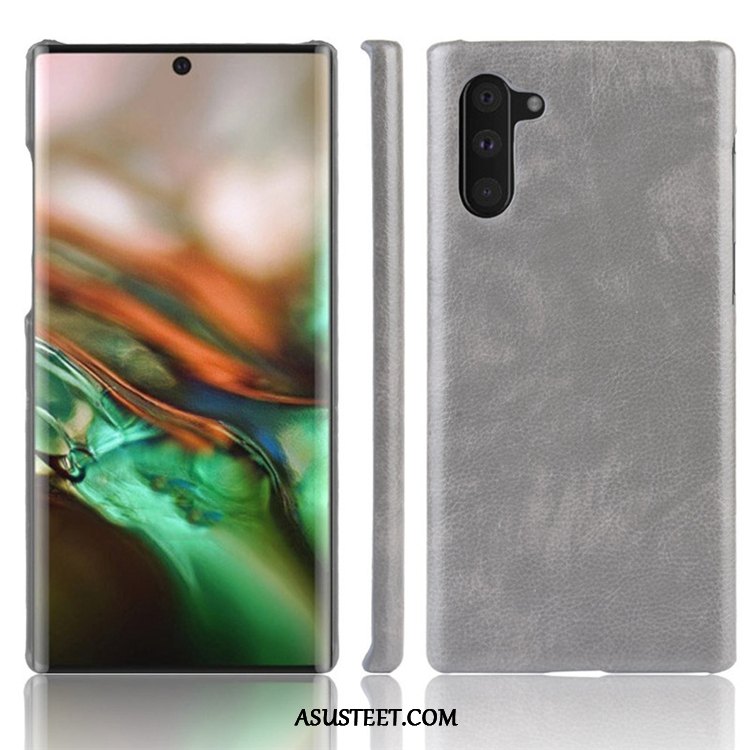 Samsung Galaxy Note 10 Kuori Kuoret Murtumaton Persoonallisuus Musta Nahka