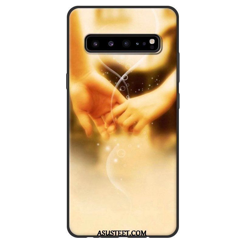 Samsung Galaxy S10 5g Kuoret Tähti Puhelimen Suojaus Pesty Suede Jauhe