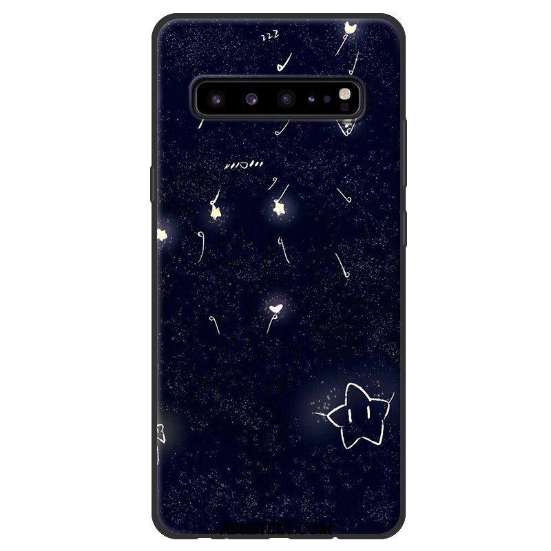 Samsung Galaxy S10 5g Kuoret Tähti Puhelimen Suojaus Pesty Suede Jauhe