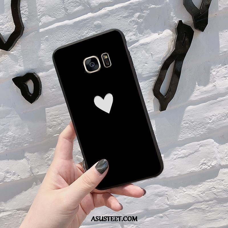 Samsung Galaxy S7 Kuoret Murtumaton Kuori Pesty Suede Musta Kotelo