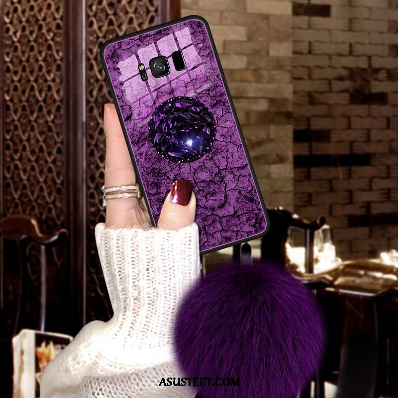 Samsung Galaxy S8 Kuoret Kuori Murtumaton Kukkakuvio Uhkea Violetti