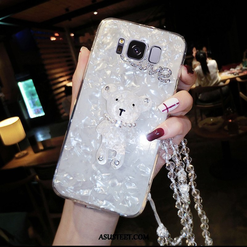 Samsung Galaxy S8+ Kuoret Luova Pehmeä Neste Kuori Suojaus Rhinestone Inlay