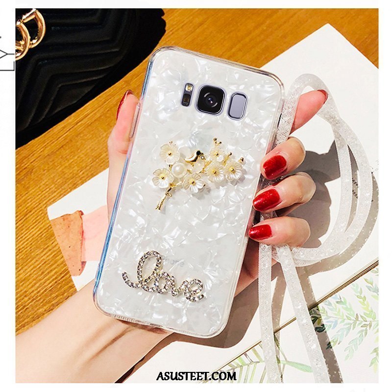 Samsung Galaxy S8+ Kuoret Luova Pehmeä Neste Kuori Suojaus Rhinestone Inlay