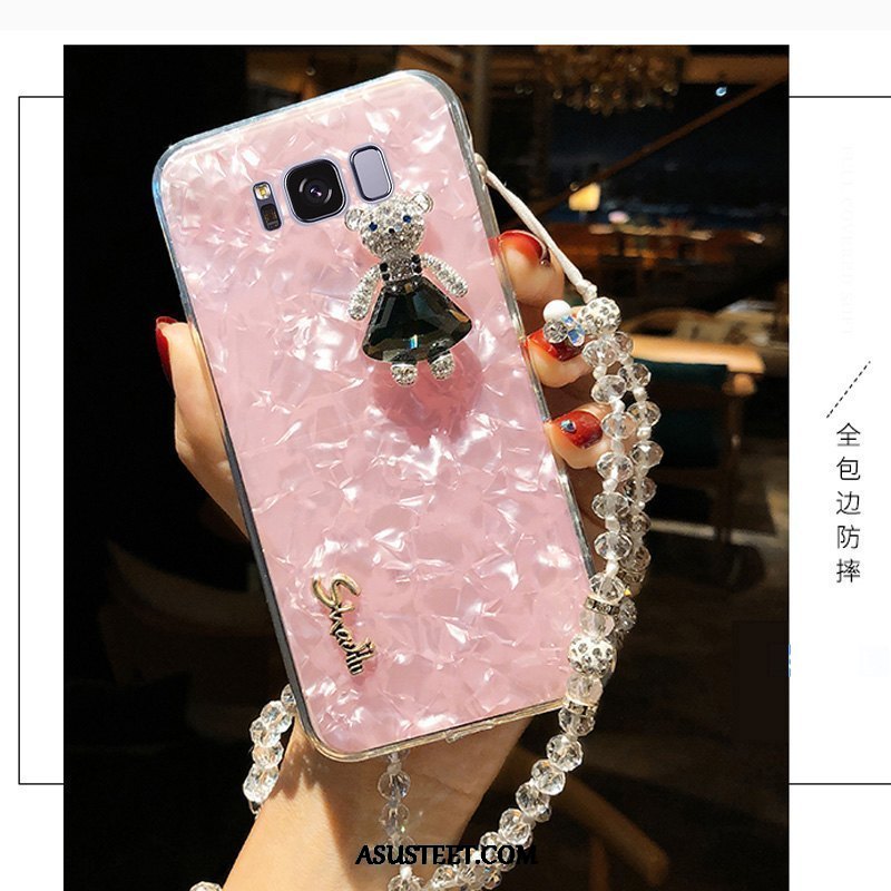 Samsung Galaxy S8+ Kuoret Luova Pehmeä Neste Kuori Suojaus Rhinestone Inlay