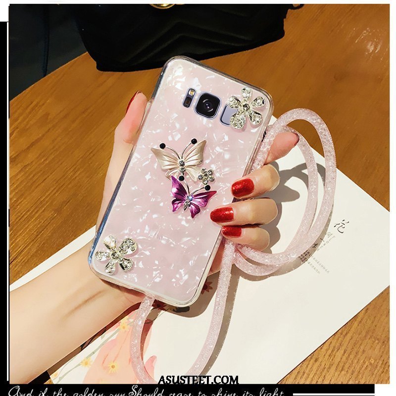 Samsung Galaxy S8+ Kuoret Luova Pehmeä Neste Kuori Suojaus Rhinestone Inlay