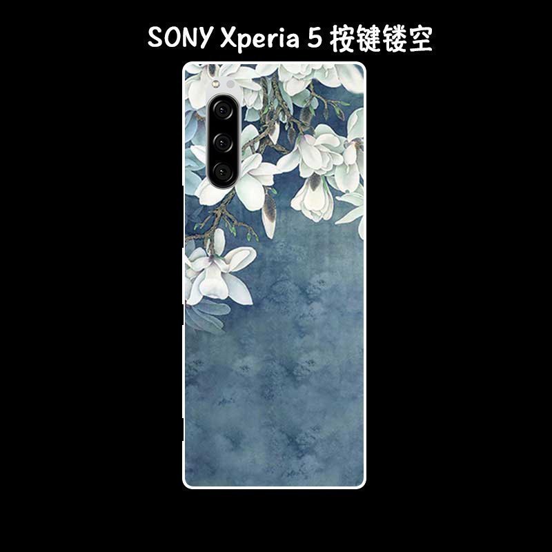 Sony Xperia 5 Kuori Kuoret Öljyvärimaalaus Kotelo Silikoni Taide Murtumaton