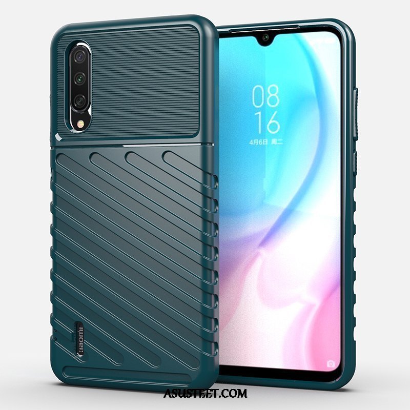 Xiaomi Mi A3 Kuori Kuoret Silikoni Suojaus Sininen Pieni Puhelimen