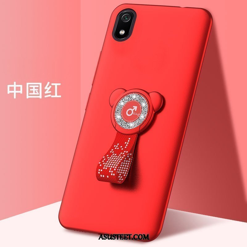 Xiaomi Redmi 7a Kuoret Punainen Sarjakuva Kotelo Murtumaton Pesty Suede