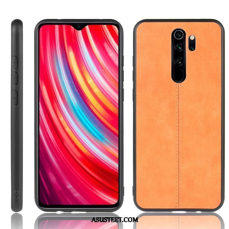 Xiaomi Redmi Note 8 Pro Kuoret Pieni Musta Suojaus Nahka Punainen