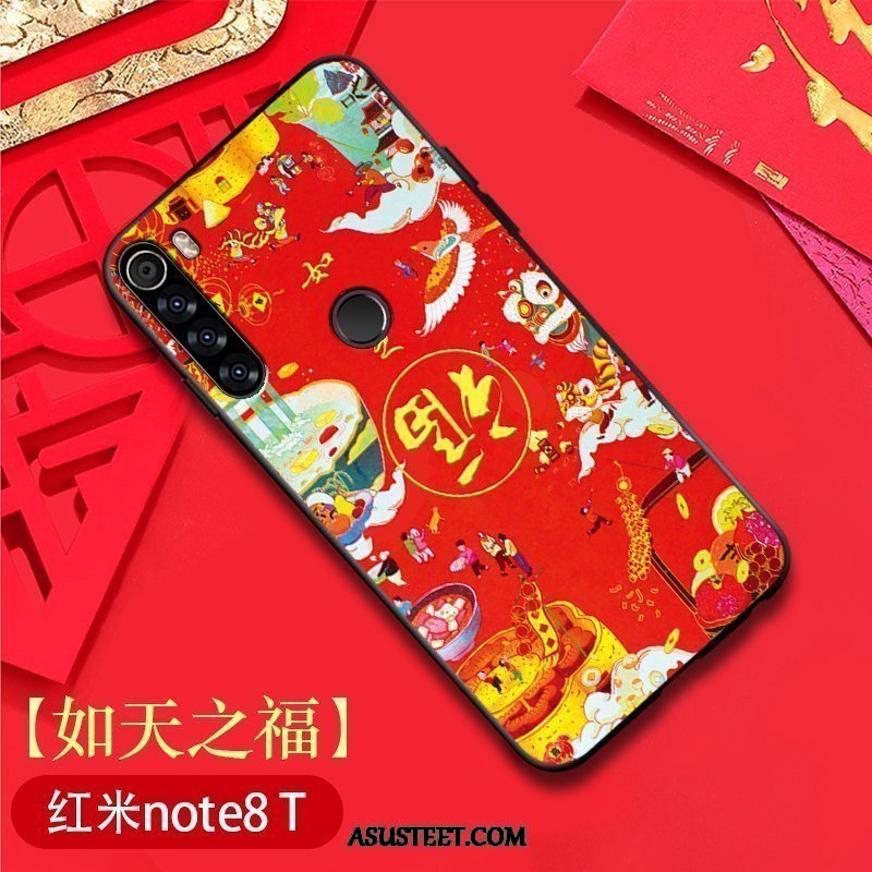 Xiaomi Redmi Note 8t Kuoret Puhelimen Ohut Alkuperäinen Kukkakuvio Suojaus