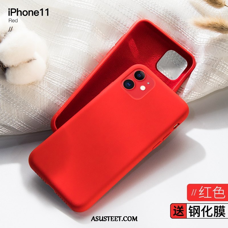 iPhone 11 Kuoret Ultra Pesty Suede Punainen Kuori Ylellisyys