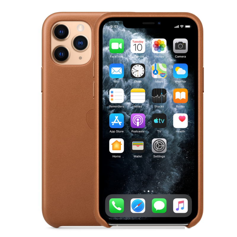 iPhone 11 Pro Kuoret Aito Nahka Kuori Puhelimen Kotelo Punainen