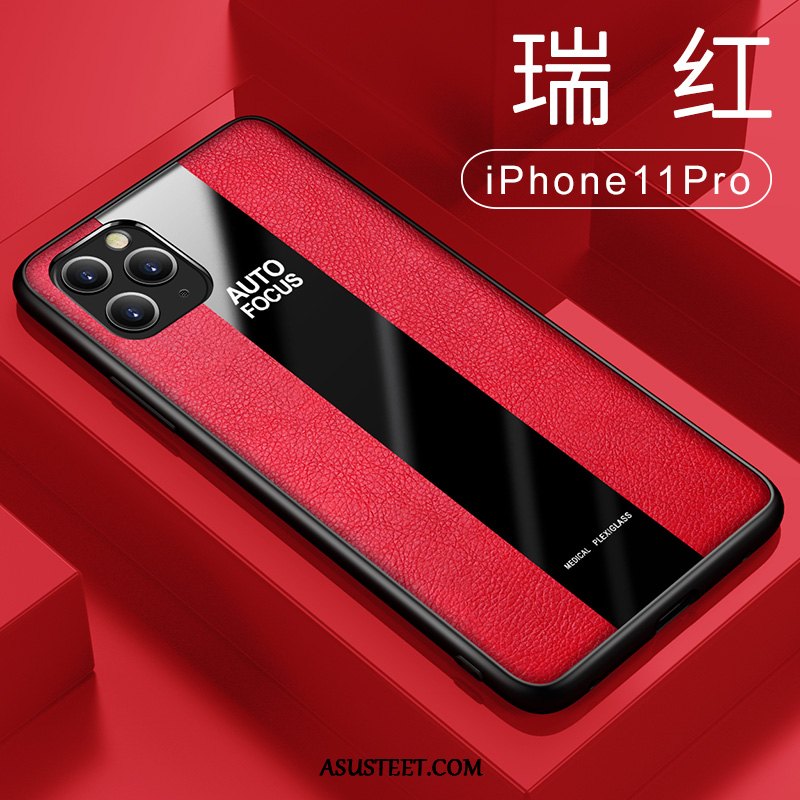 iPhone 11 Pro Kuoret Liiketoiminta Kuori Nahkakotelo Punainen Murtumaton