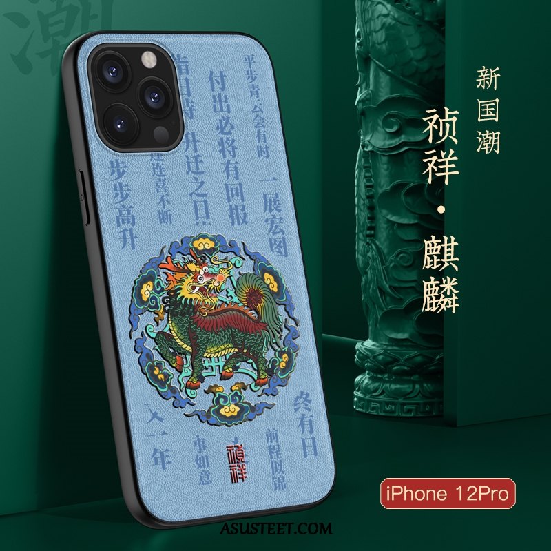iPhone 12 Pro Kuori Kuoret Sininen Pehmeä Neste Suojaus Murtumaton Kotelo