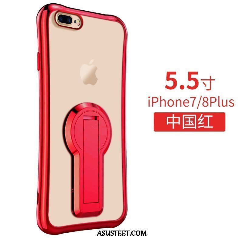 iPhone 8 Plus Kuoret Tuki Silikoni Net Red All Inclusive Ripustettavat Koristeet