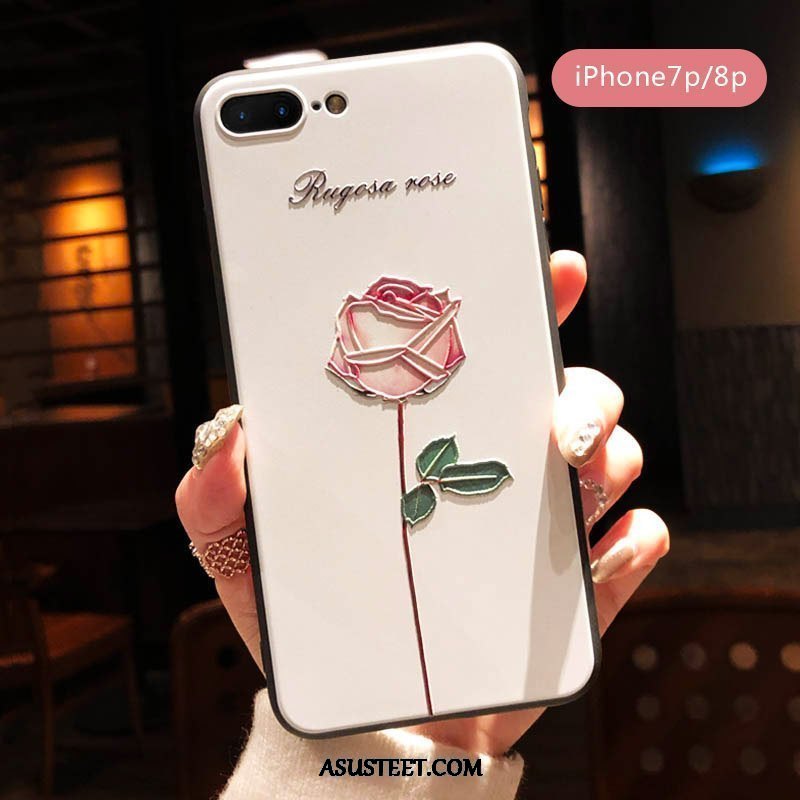 iPhone 8 Plus Kuori Kuoret Kukka All Inclusive Pinkki Taide