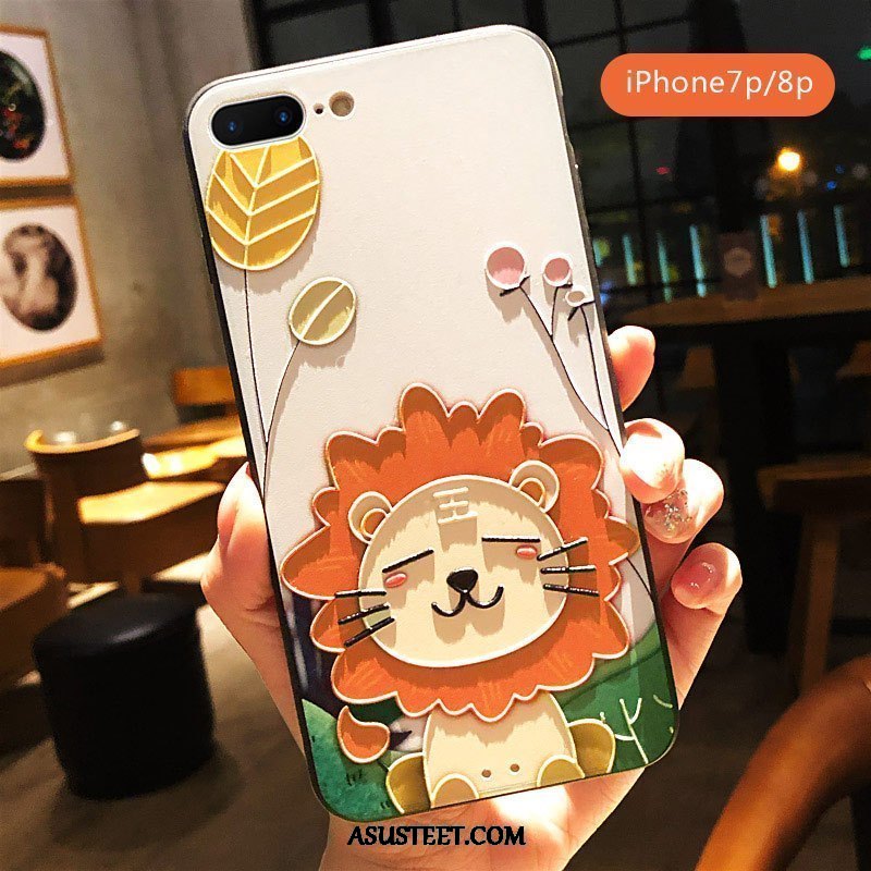 iPhone 8 Plus Kuori Kuoret Suojaus Pesty Suede Kani Persoonallisuus