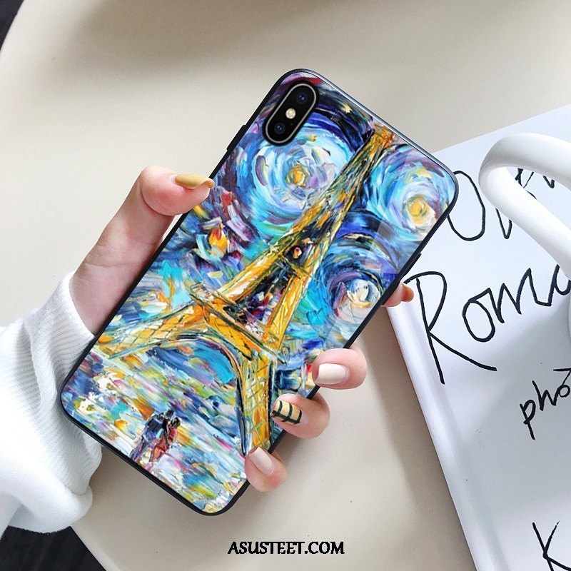 iPhone Xs Kuori Kuoret Lasi Karkaisu Ultra Sininen Luova