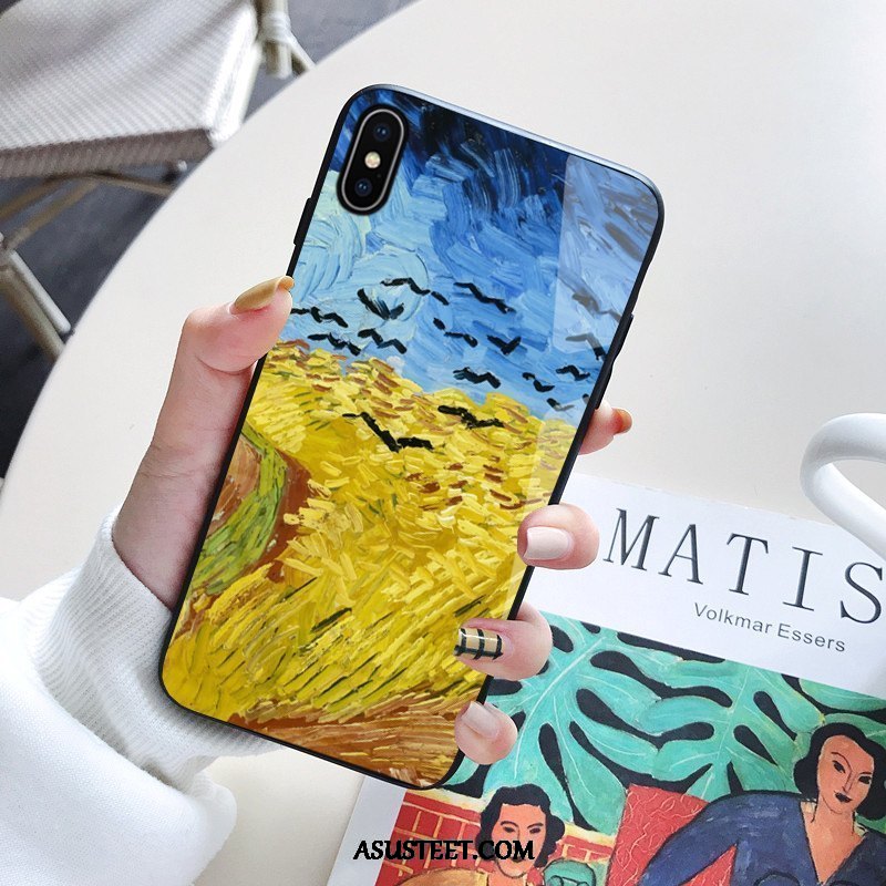 iPhone Xs Kuori Kuoret Lasi Karkaisu Ultra Sininen Luova