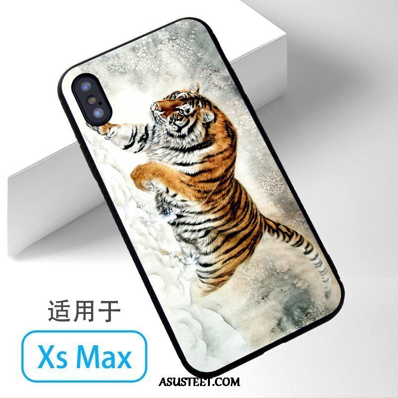 iPhone Xs Max Kuoret Kuori Tiikeri Murtumaton Puhelimen Valkoinen