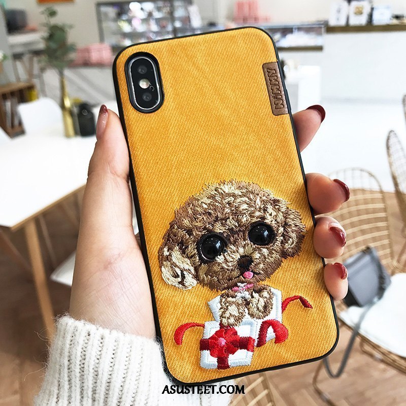 iPhone Xs Max Kuoret Murtumaton Net Red Puhelimen Kuori Kirjonta