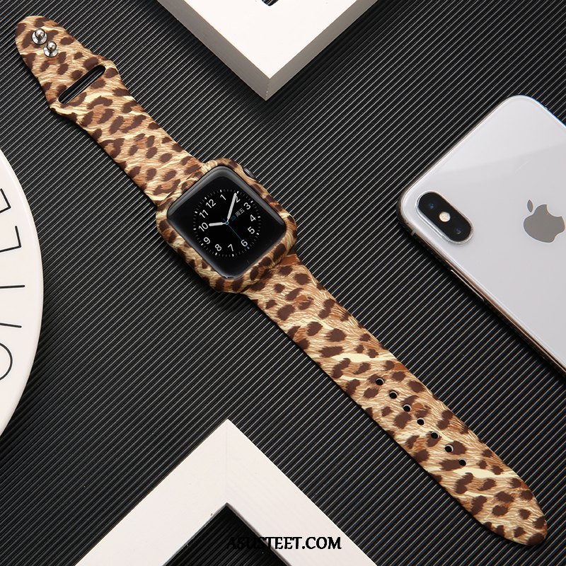 Apple Watch Series 2 Kuoret Suojaus Leopardi Khaki Tide-brändi Painatus