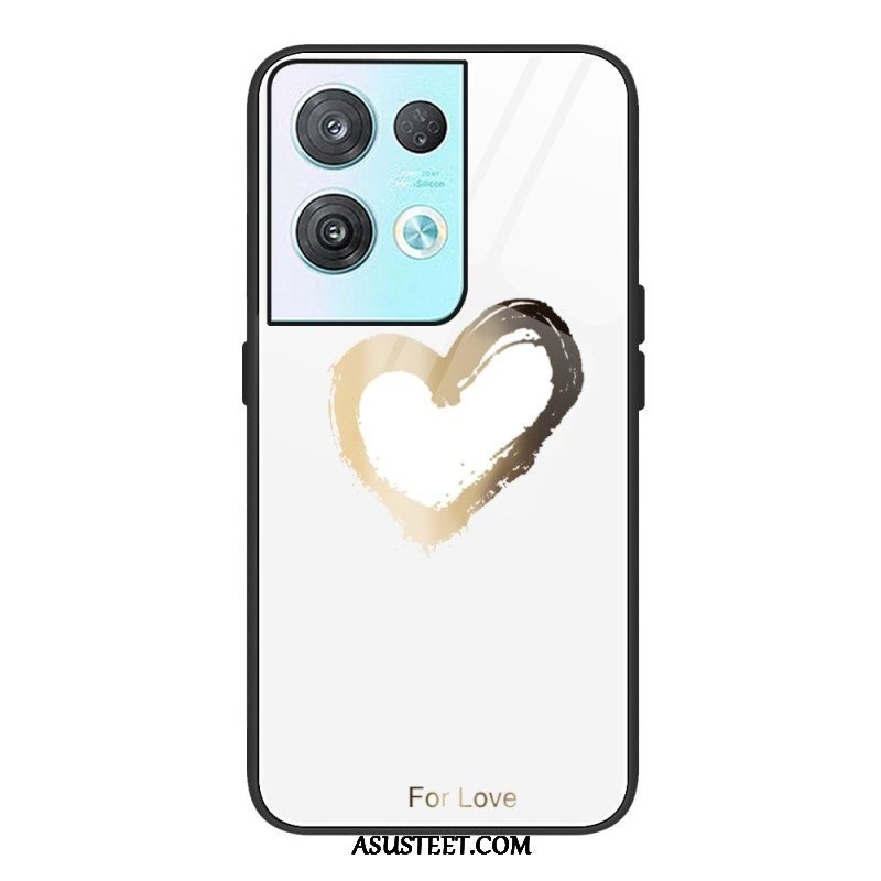 Case Oppo Reno 8 Karkaistu Lasi Sydän