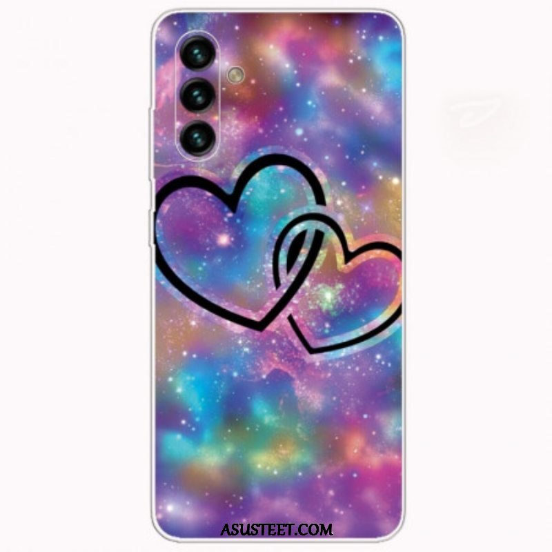 Case Samsung Galaxy A13 5G / A04s Ketjutetut Sydämet