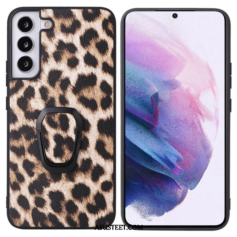 Case Samsung Galaxy S22 5G Leopard-tyylinen Rengastuki