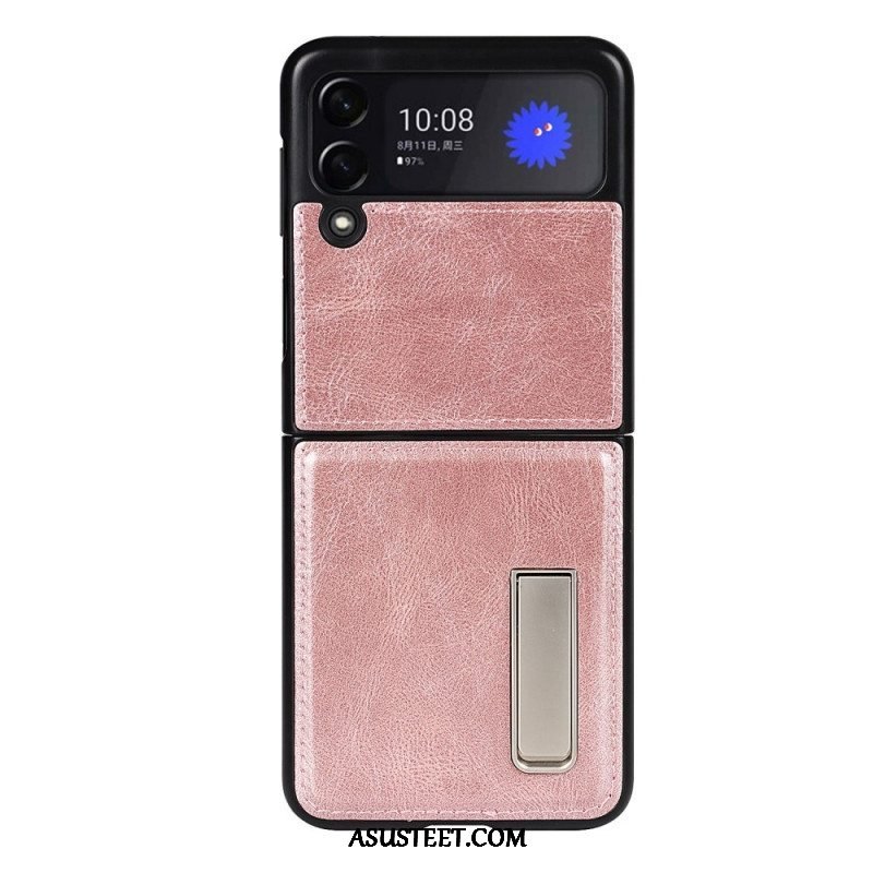 Case Samsung Galaxy Z Flip 3 5G Kotelot Flip Tyylikäs Nahkateline