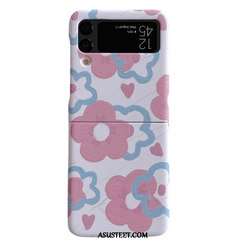 Case Samsung Galaxy Z Flip 4 Kotelot Flip Kauniita Kukkia