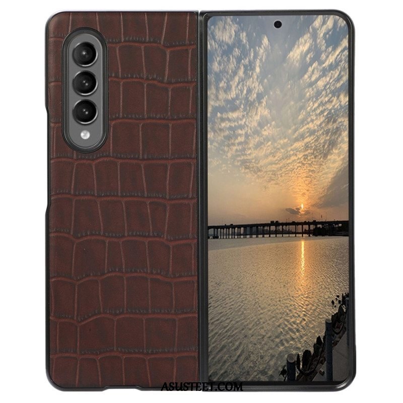 Case Samsung Galaxy Z Fold 4 Aitoa Krokotiilin Nahkaa