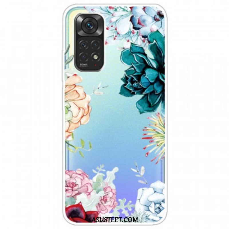 Case Xiaomi Redmi Note 11 / 11S Saumattomat Akvarellikukat