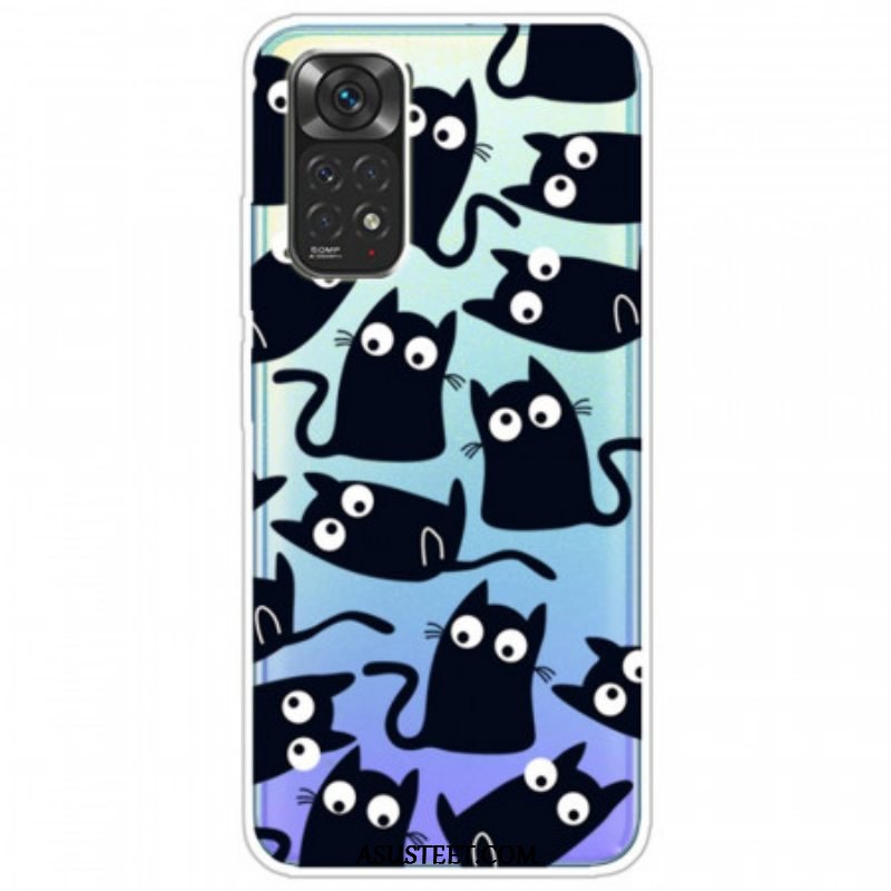 Case Xiaomi Redmi Note 11 Pro / 11 Pro 5G Useita Mustia Kissoja