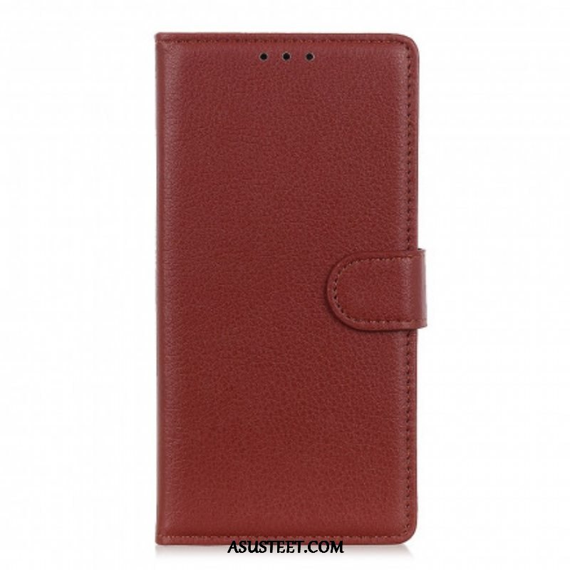 Flip Case Moto G50 Perinteinen Litchi Faux Leather