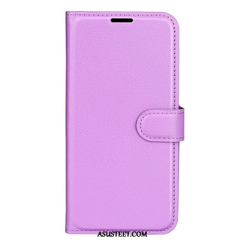 Flip Case Samsung Galaxy A14 / A14 5G Klassinen Keinonahka