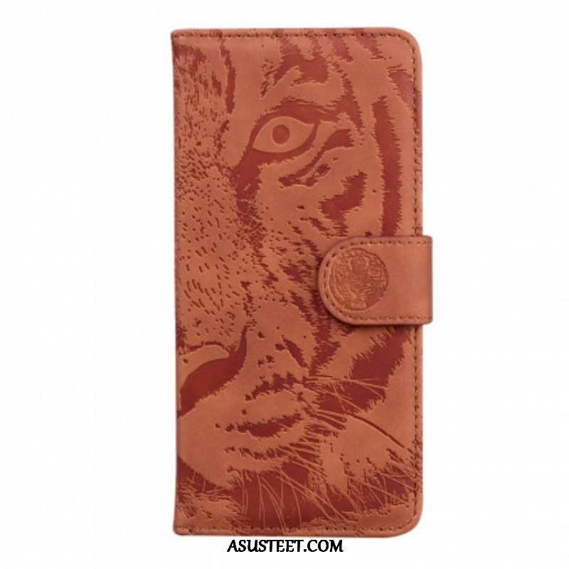 Flip Case Samsung Galaxy A52 4G / A52 5G / A52s 5G Tiger-kasvoprintti