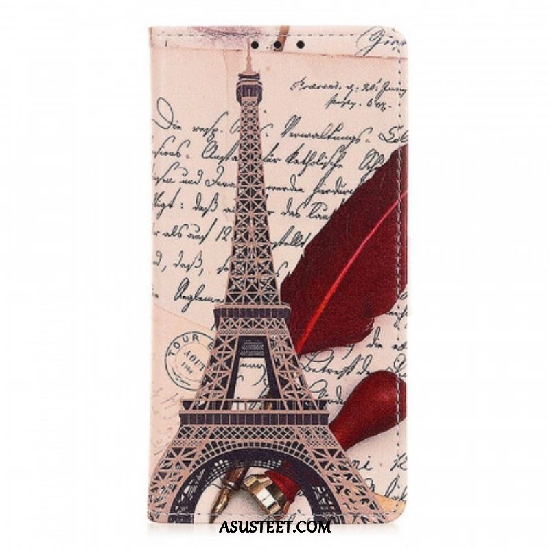 Flip Case Samsung Galaxy M23 5G Runoilijan Eiffel-torni