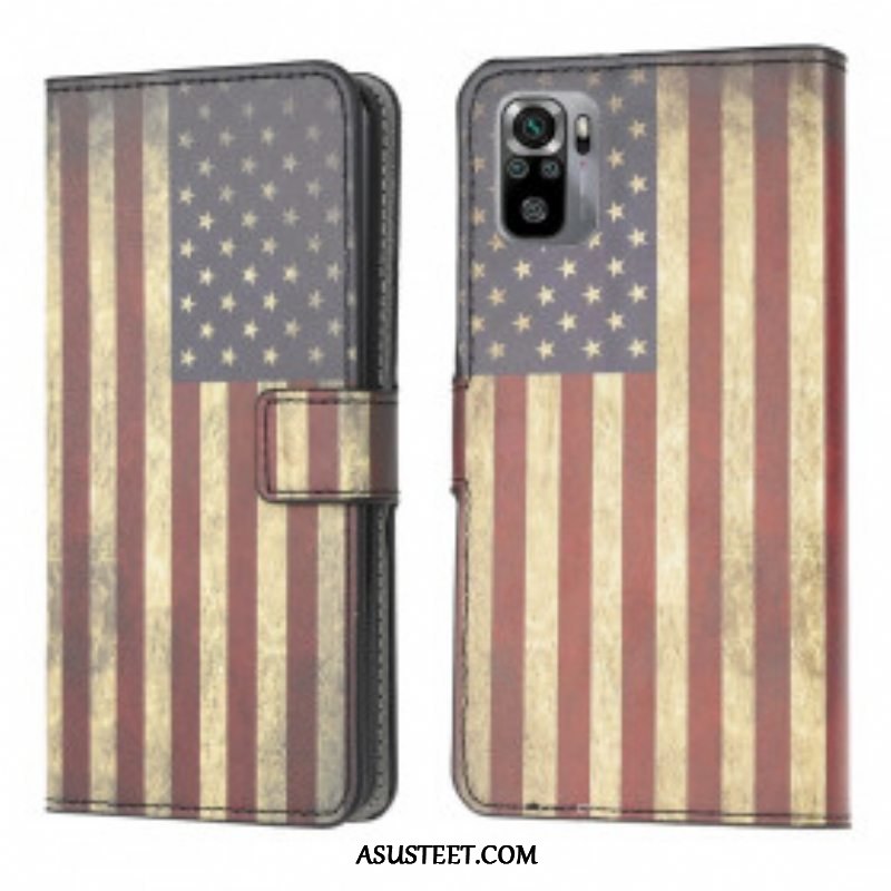 Flip Case Xiaomi Redmi Note 10 / 10S Amerikan Lippu