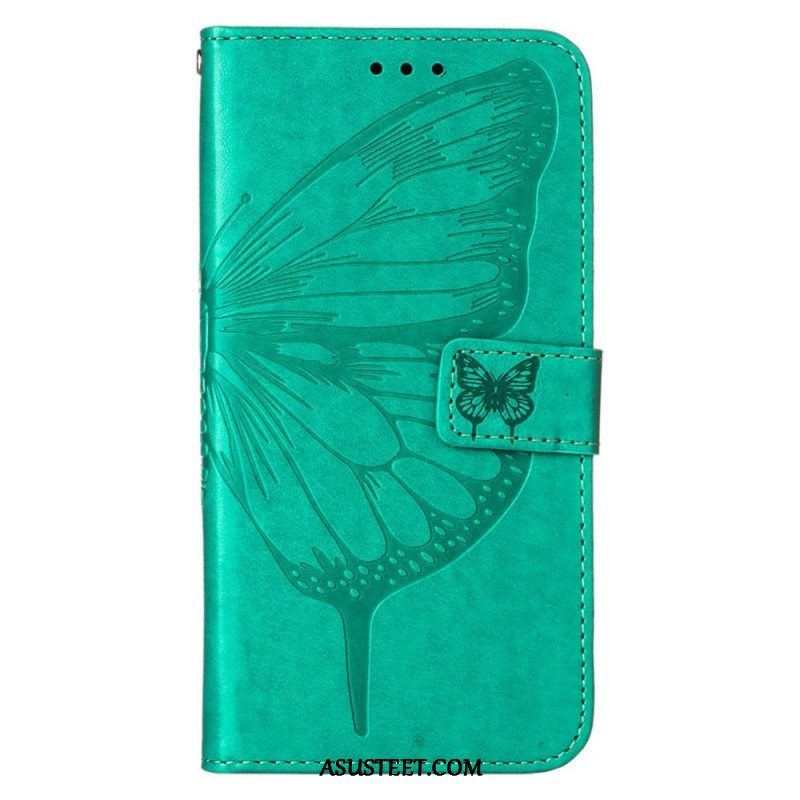 Flip Case Xiaomi Redmi Note 11 Pro Plus 5G Butterfly Design Kaulanauhalla