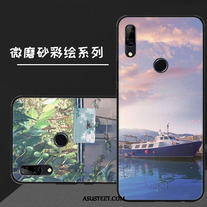 Huawei P Smart Z Kuoret Sininen Pesty Suede Yksinkertainen Murtumaton Kuori