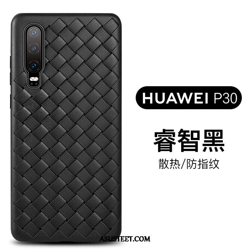 Huawei P30 Kuoret Tide-brändi Kotelo Musta Kukkakuvio Persoonallisuus