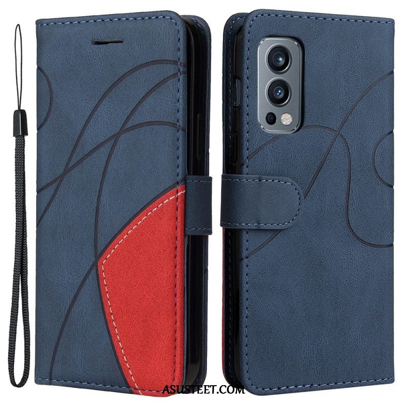 Kotelot OnePlus Nord 2 5G Kaksisävyinen Signature Faux Leather