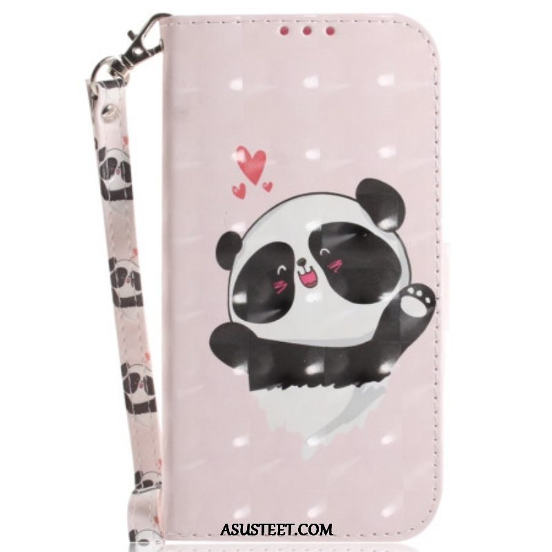 Kotelot Oppo Reno 8 Pro Panda Love With Lanyard