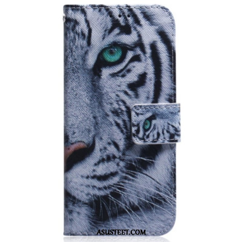 Kotelot Oppo Reno 8 Pro Suojaketju Kuori Strappy White Tiger