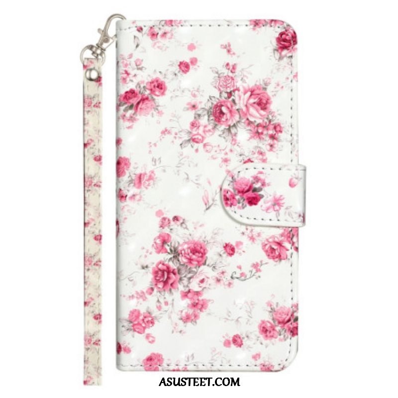 Kotelot Samsung Galaxy A14 / A14 5G Suojaketju Kuori Hihna Liberty Flowers