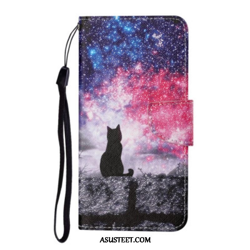 Kotelot Samsung Galaxy A54 5G Suojaketju Kuori Starry Thong Cat