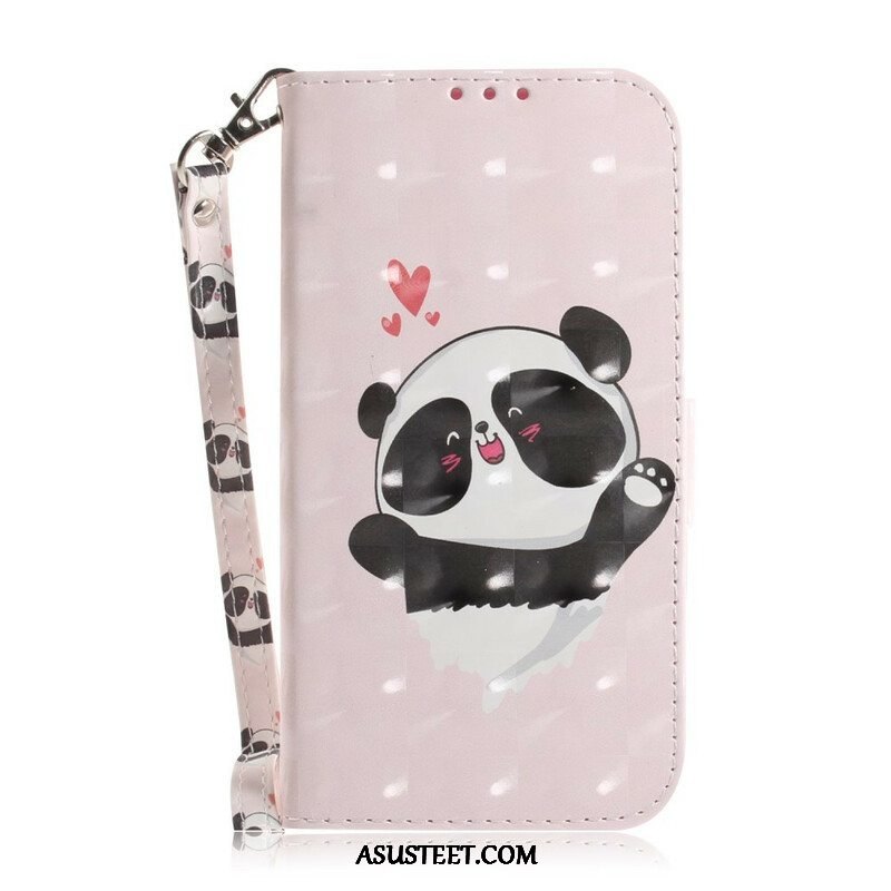 Kotelot Samsung Galaxy S21 5G Suojaketju Kuori Strappy Panda